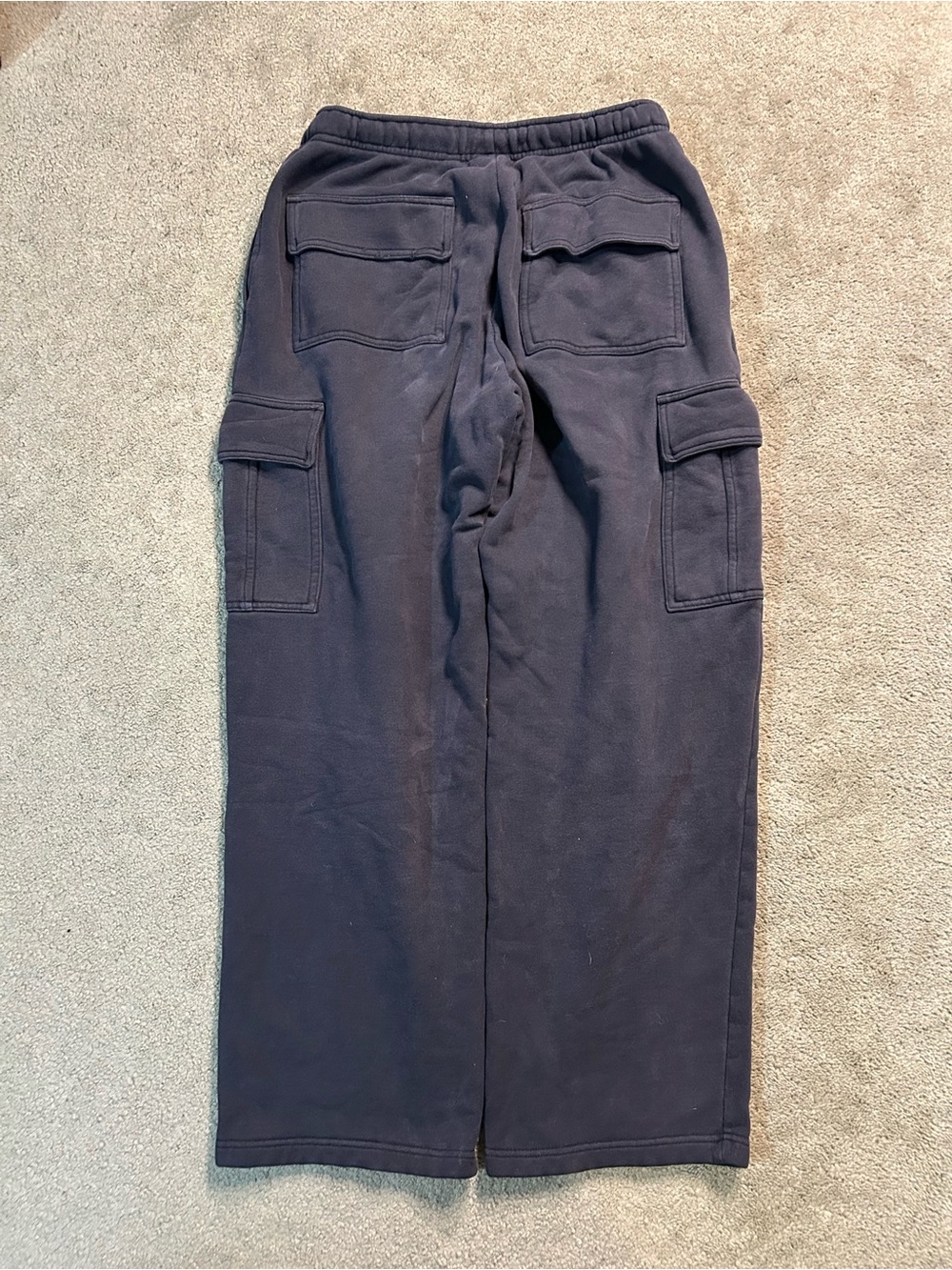 TNA Aritzia Cozy Sweatfleece Mega Cargo Sweatpants Black Women Size Medium
